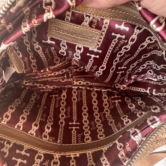 Tignanello women’s gold/bronze leather shoulderbag - Picture 8 of 8